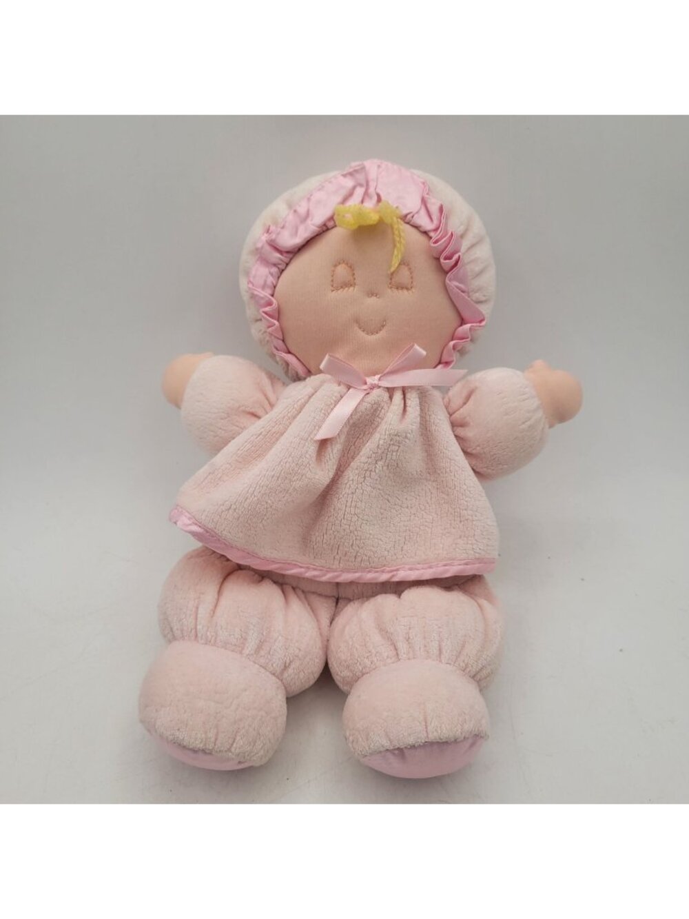 Vintage Eden My First Doll Pink Velour Terry Cloth Plush Sleeping Baby Lovey Toy